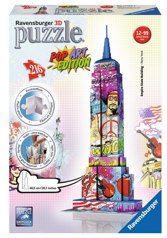 216 ELEMENTÓW 3D Empire State Building Pop Art