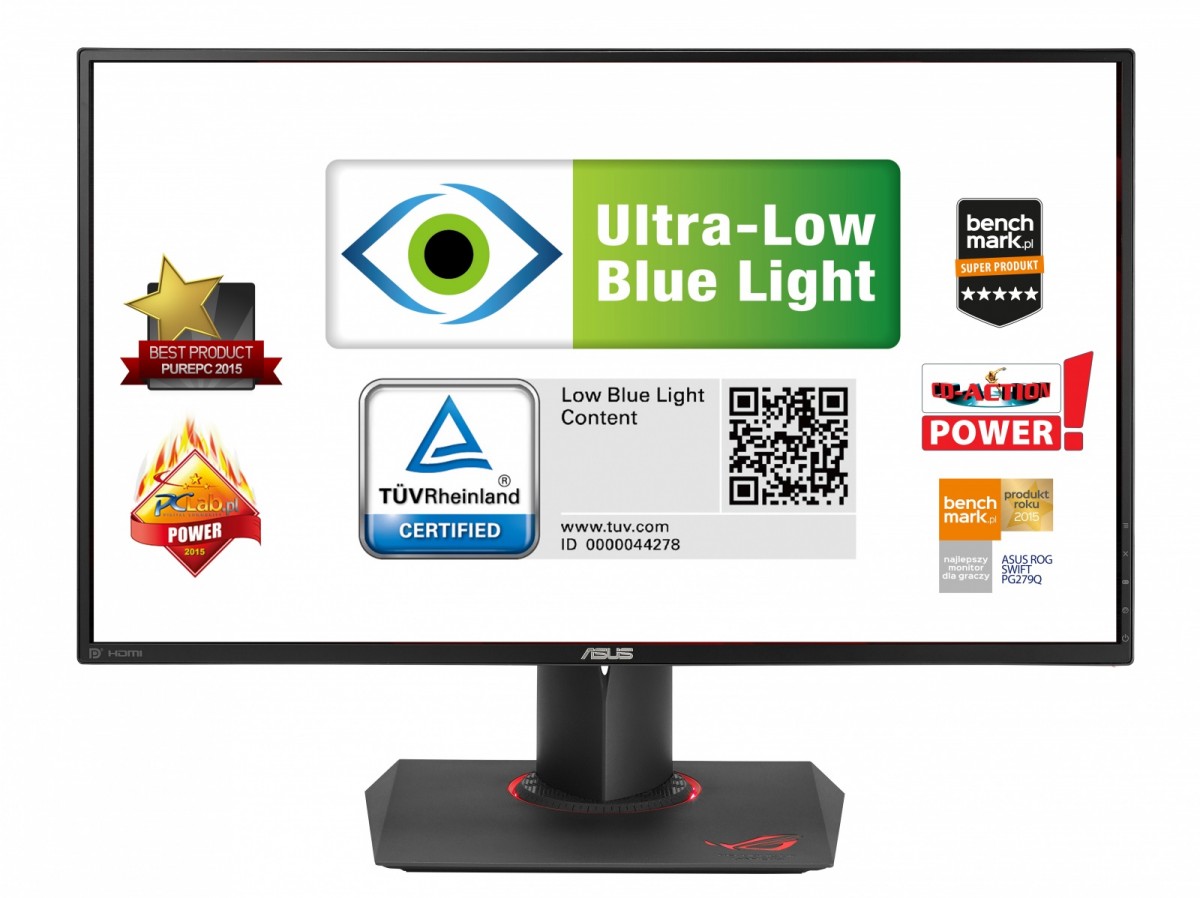 Monitor 27 LED PG279Q ROG IPS WQHD 165Hz G-SYNC HDMI DP USB3.0 4ms GŁOŚNIK PIVOT REG.WYS.