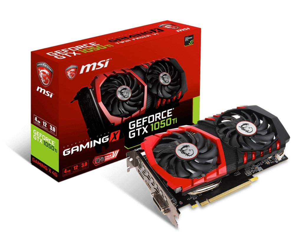 Karta graficzna GeForce GTX 1050 TI Gaming X 4GB DDR5 128BIT DVI-D/HDMI/DP