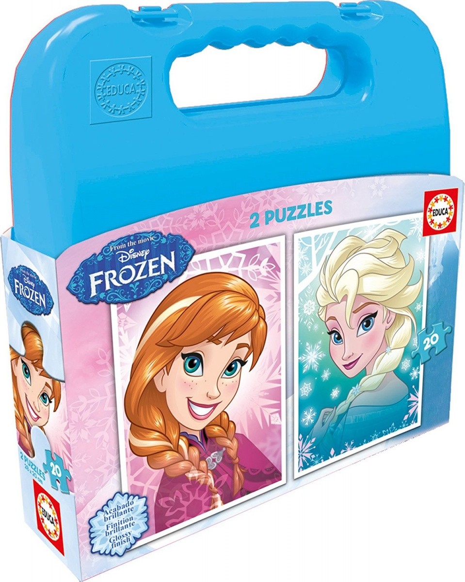 Puzzle w walizce 2x20 elementów Frozen