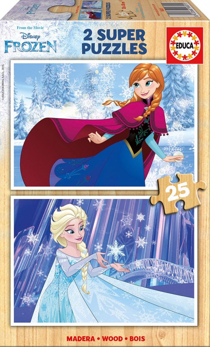 Puzzle 2x25 elementów Frozen