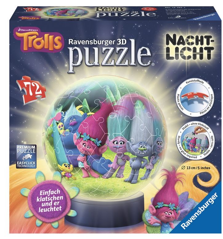 72 ELEMENTY Trolle Puzzle lampka