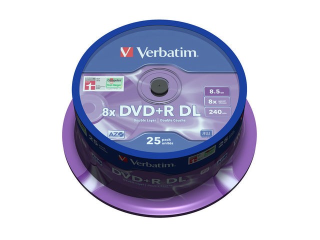 DVD+R 8x 8.5GB 25P CB Double Layer 43757 