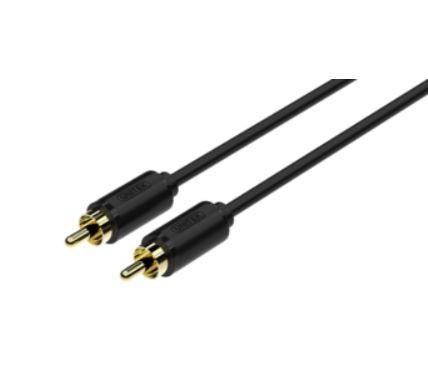 KABEL 2x RCA (M)-2x RCA (M); 1,5m, Y-C945BK,GOLD 