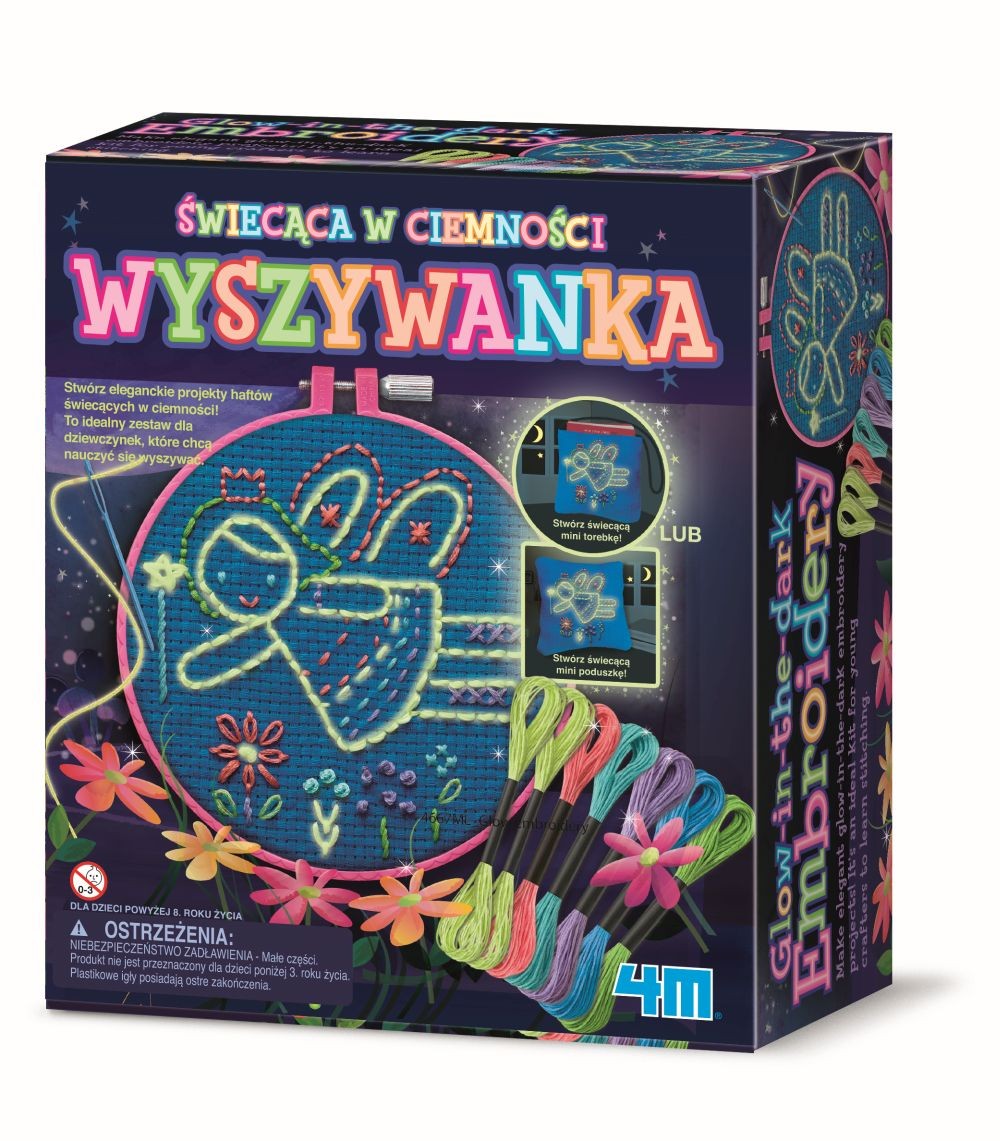 Świecące w ciemności - wyszywanka