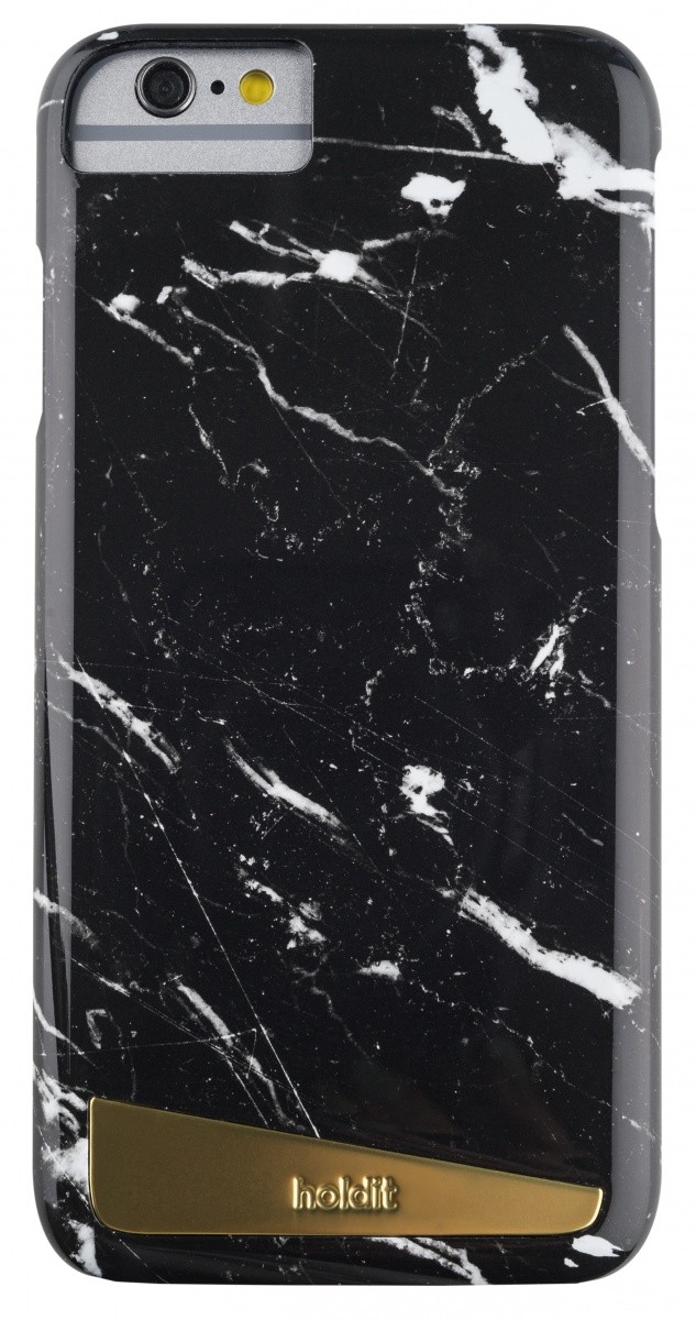 Selected etui Langasand magnetic marble czarny iPhone 7 8