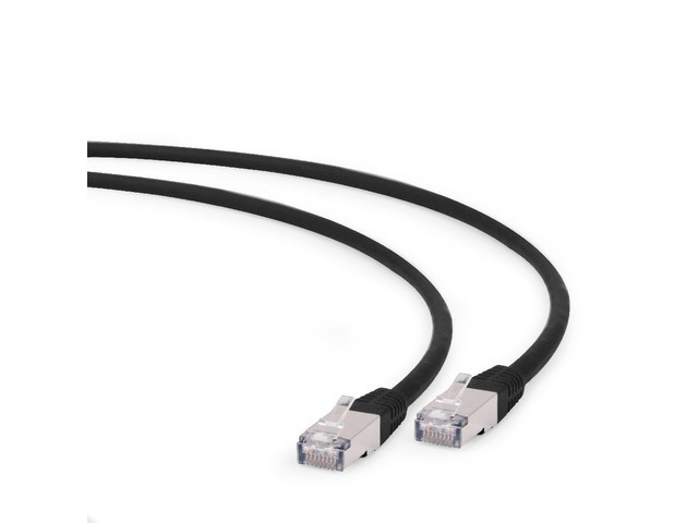 Patch cord S/FTP Kat6A LSHZ 1m czarny 