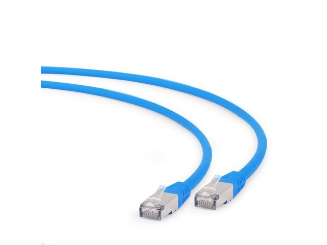 Patch cord S/FTP Kat6A LSHZ 0.5m niebieski 