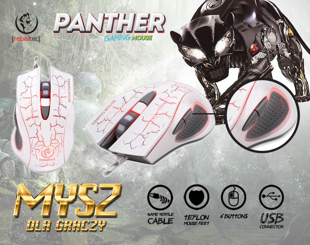 Gamingowa mysz optyczna USB PANTHER