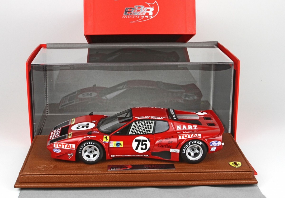 Ferrari 365 GT4 BB #75 24h Le Mans 1977 with Display Case