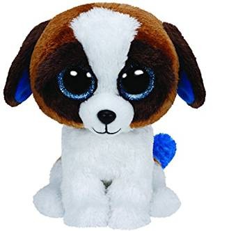 TY Beanie Boos Duke - brązowo-biały pies, 15 cm