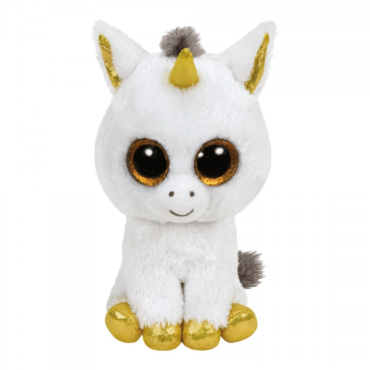 Maskotka TY Beanie Boos Pegasus - Biały jednorożec, 15 cm