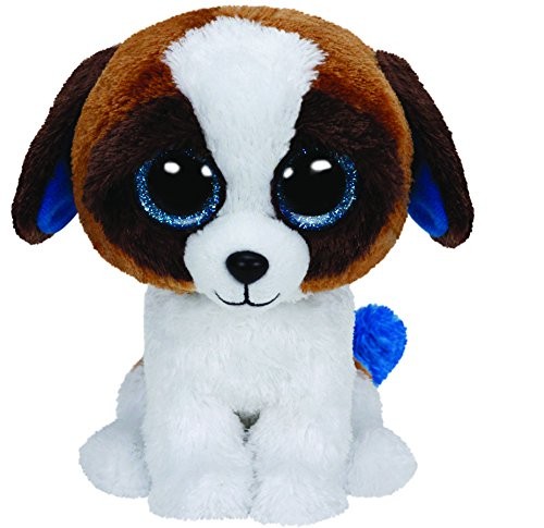 Maskotka TY Beanie Boos Duke - Biało-brązowy piesek, 24 cm