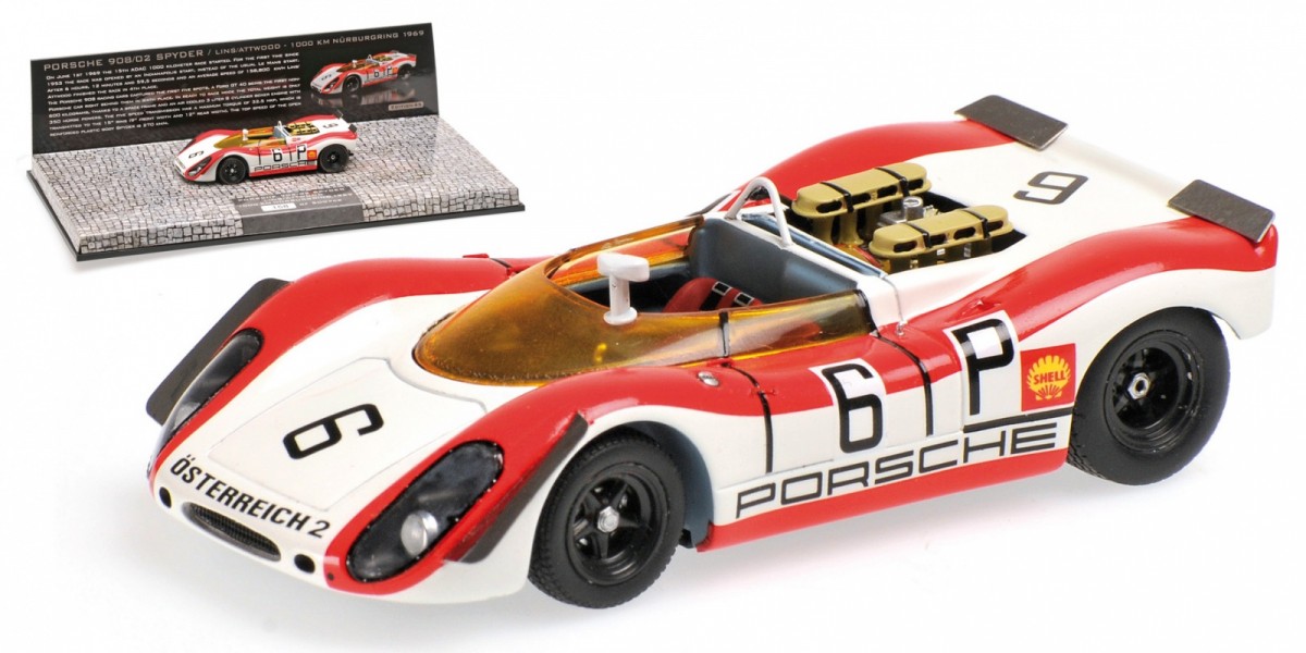 Porsche 908/02 Spyder #6 Lins/Attwood 1000 km Nurburgring 1969