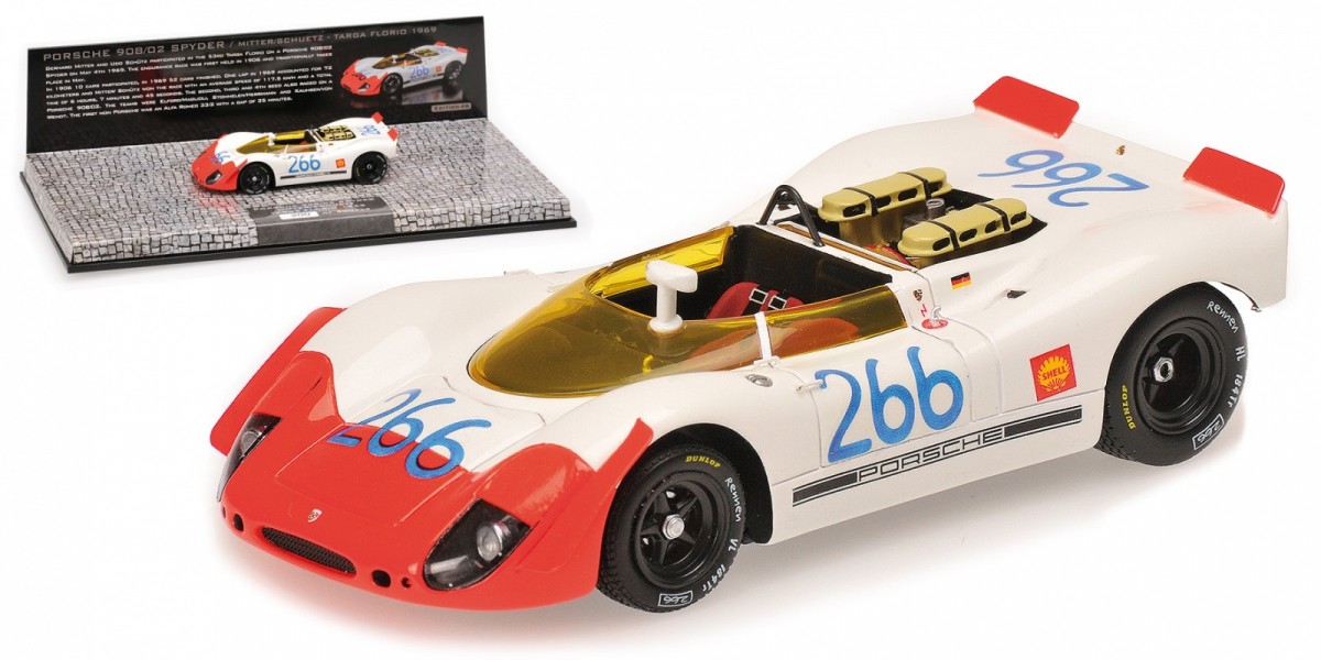 Porsche 908/02 Spyder #266 Mitter/Schutz Targa Florio 1969