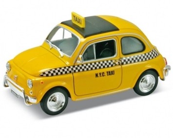 Fiat Nuova 500 Taxi, żółty