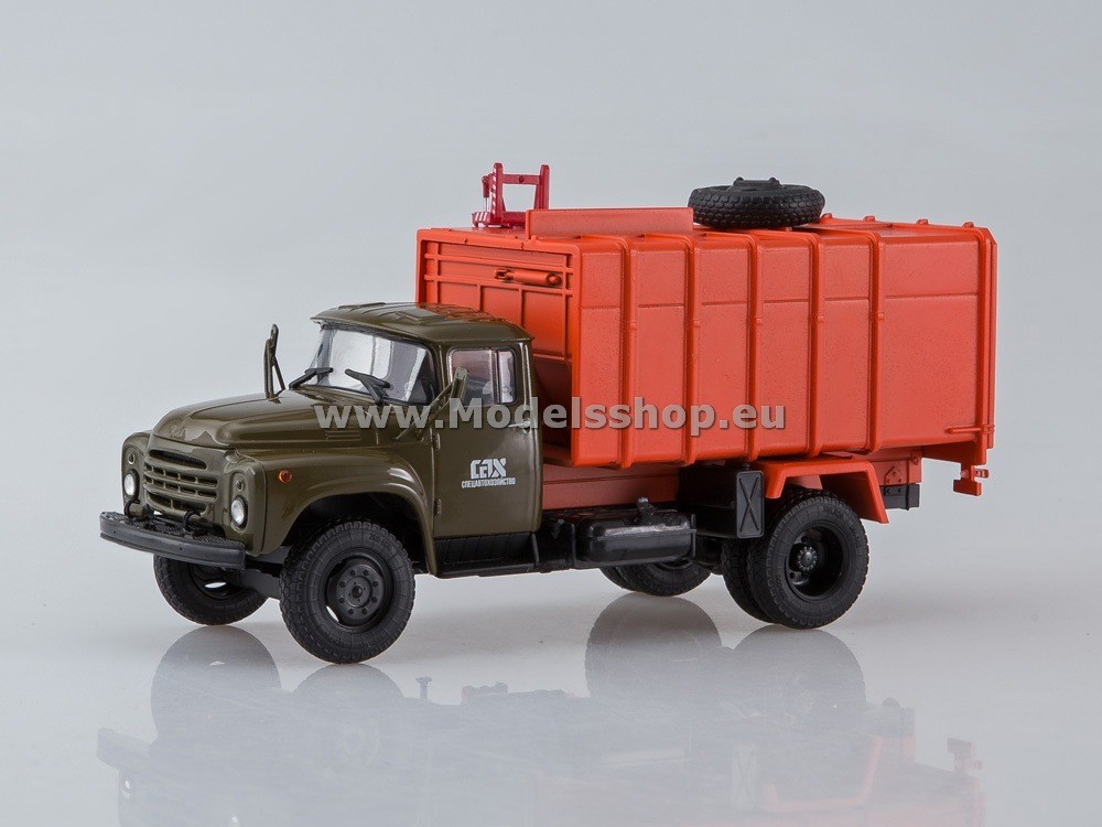 Garbage Truck KO-413 (ZIL-130) (khaki/orange)