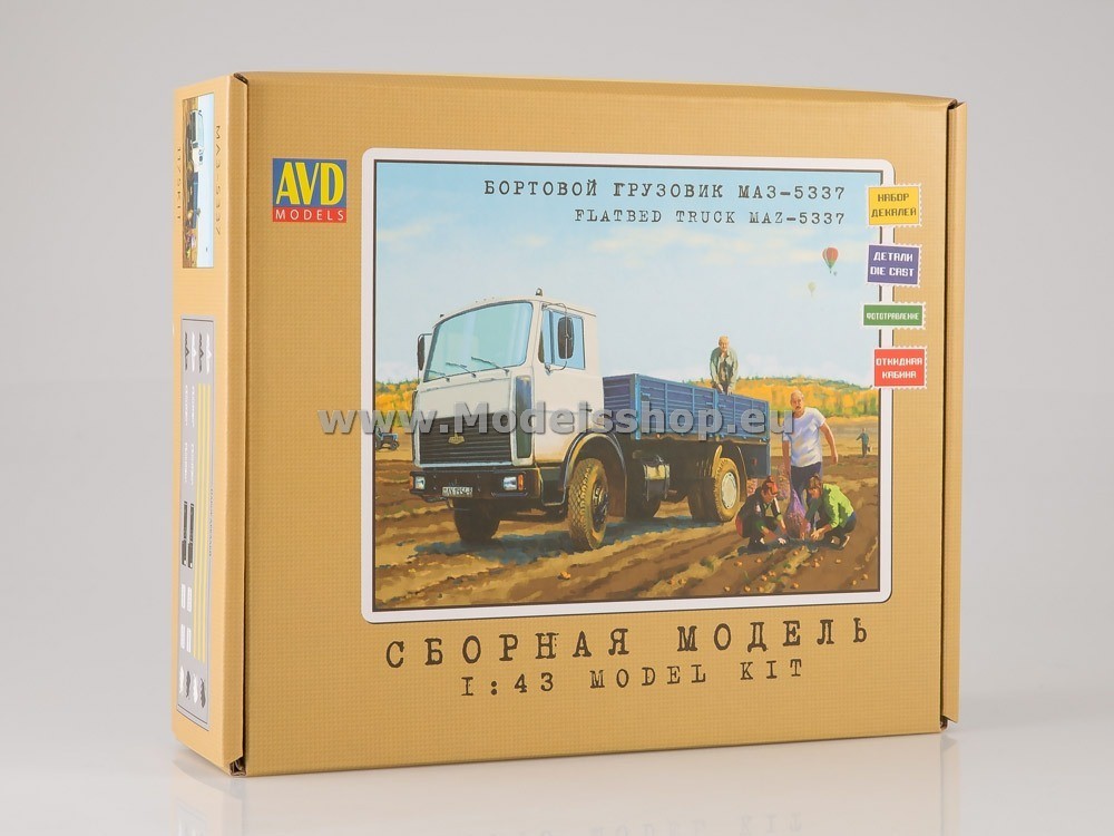 MAZ-5337 Flatbet Truck (model kit)