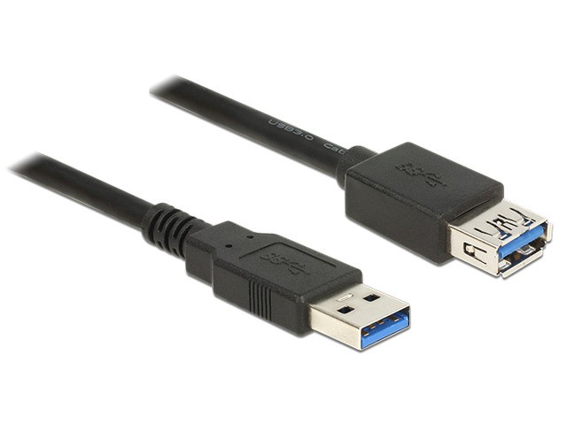 Przedłużacz USB 3.0 1.5m AM-AF czarny 