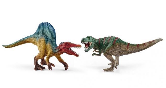 Zestaw Spinosaurus i T-Rex Mini