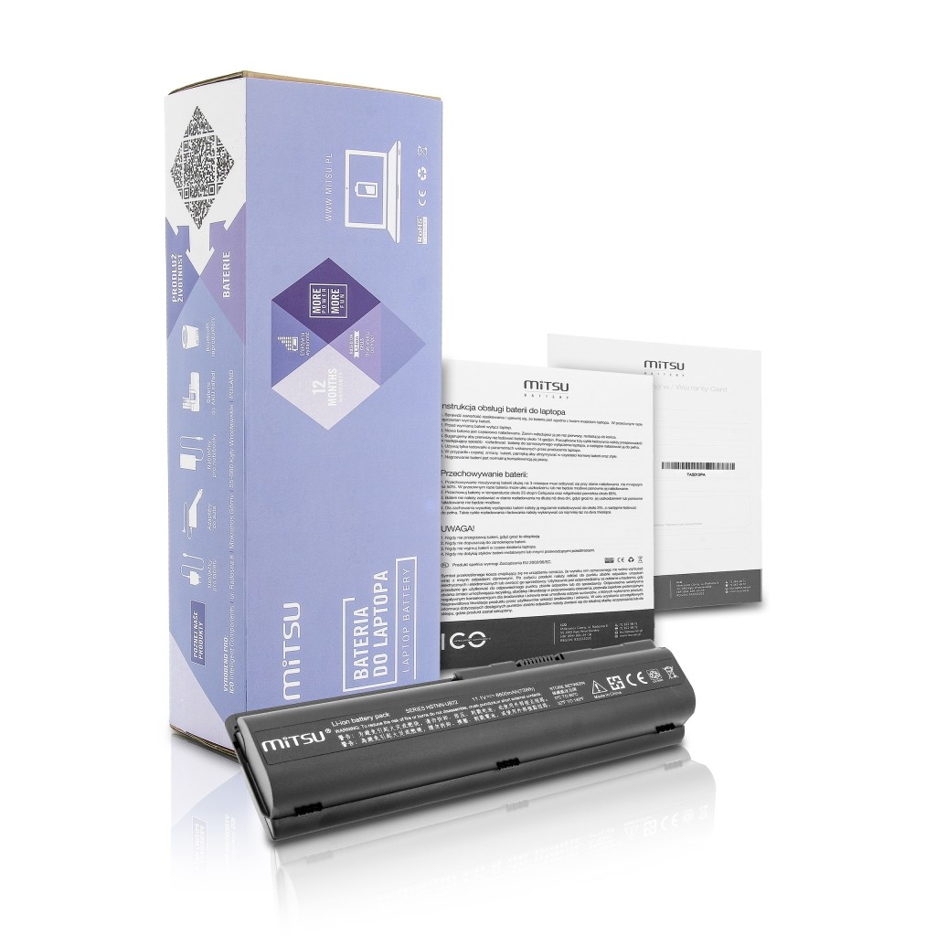 Bateria do HP dv4, dv5, dv6 6600 mAh (71 Wh) 10.8 - 11.1 Volt