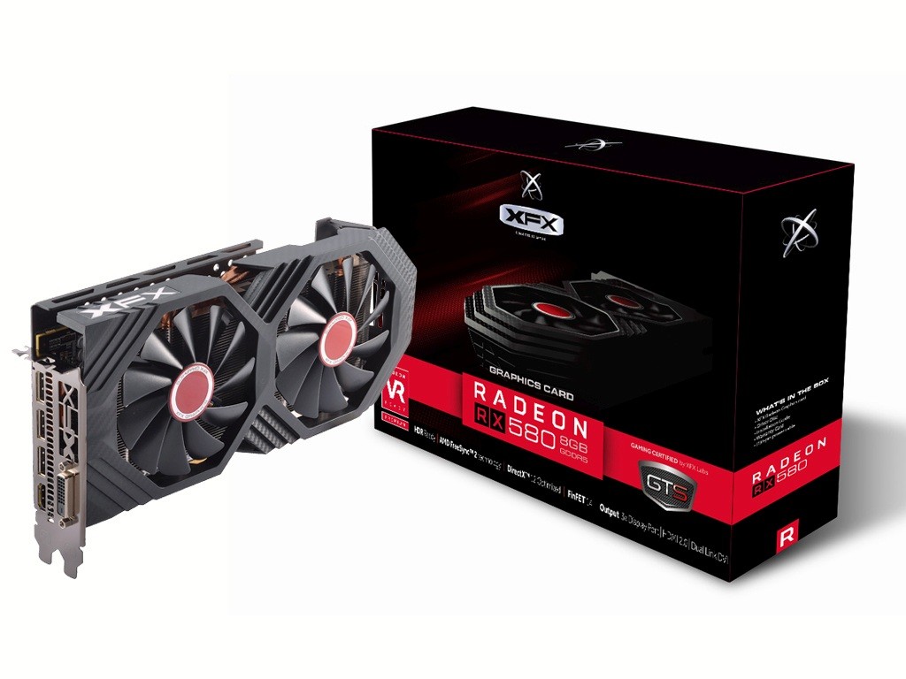 Radeon RX 580 8GB GTS XXX OC+ 1386/8100 (3x DP HDMI DVI) 