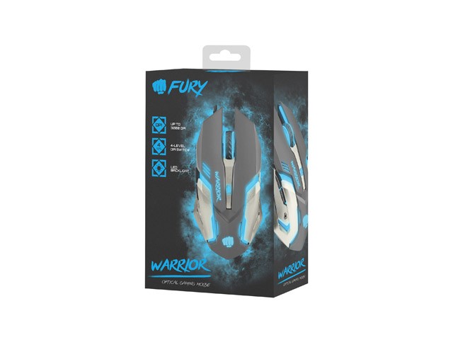 Mysz Fury Warrior 3200 DPI dla graczy podświetlana 