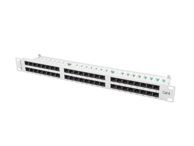 Patch Panel 48 Port 1U Kat.6 szary 