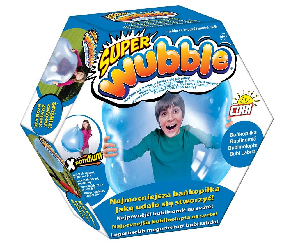 Piłka WUBBLE Super bez pompki, Niebieska