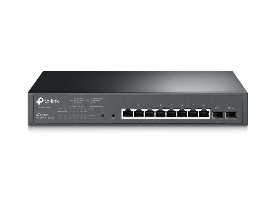 T1500G-10MPS Switch Smart 8xGE PoE+ 4xSFP 