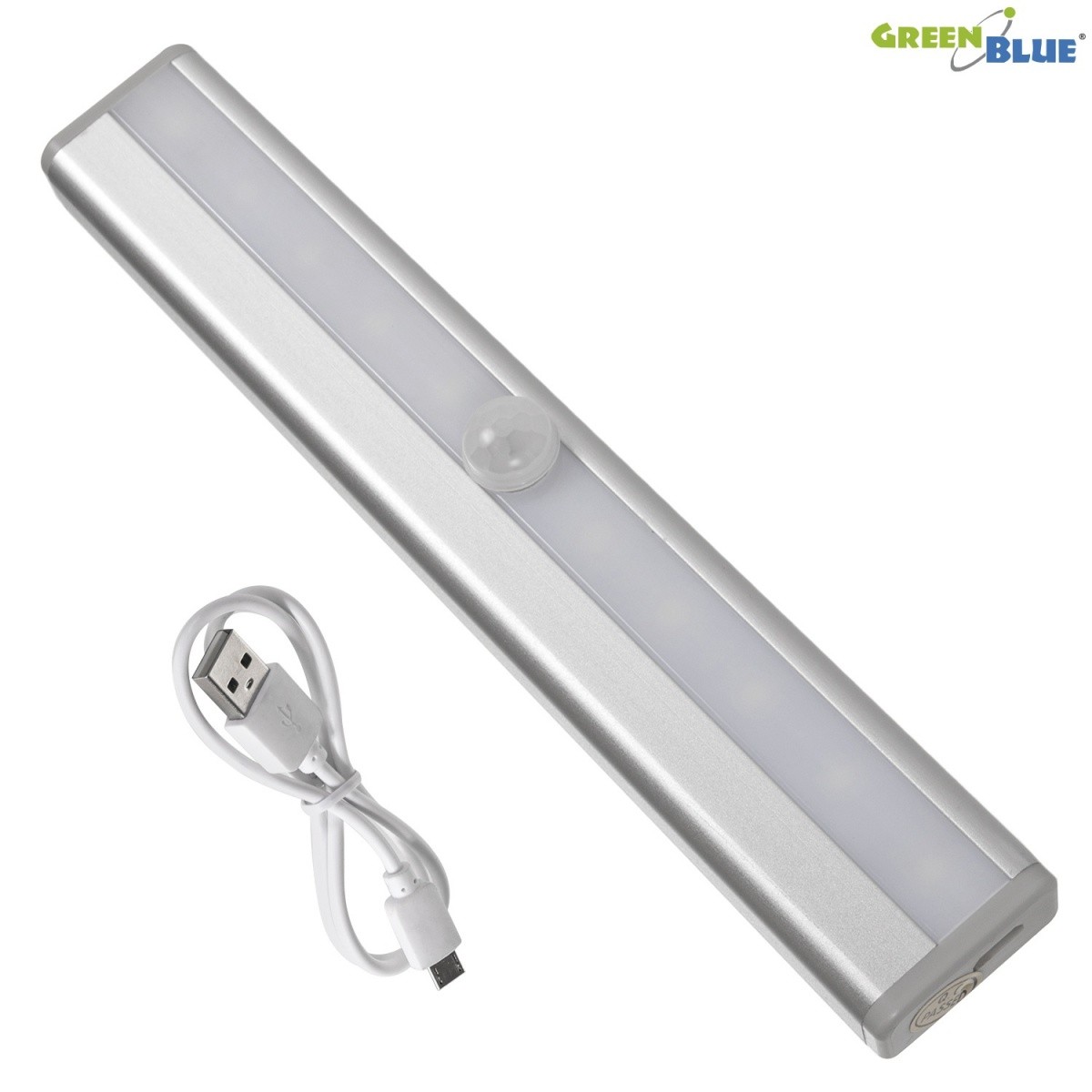 Lampa LED z czujnikiem pir do kuchni, garderoby GB119 wbudowany akumulator, USB