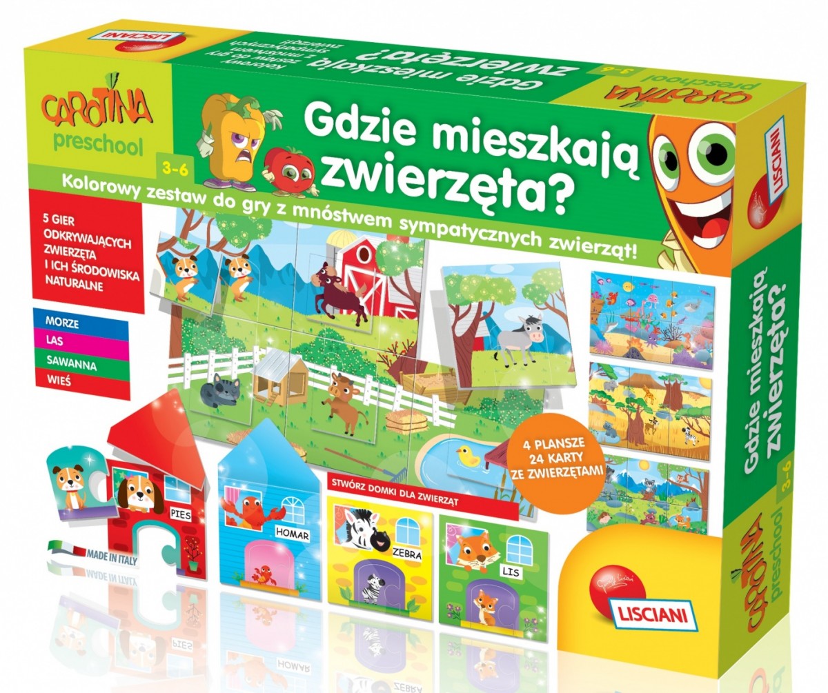 Carotina Gdzie mieszkają zwierzęta?