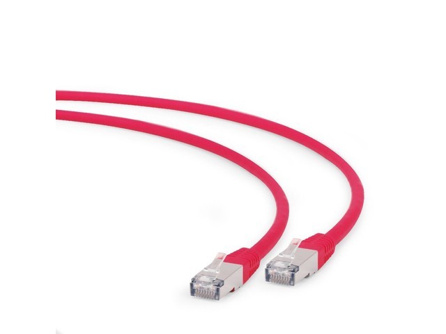 Patch cord Kat.6A S/FTP LSZH 0.5m czerwony