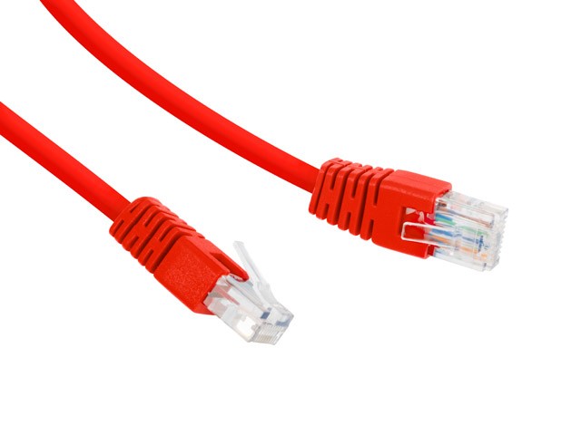 Patch cord Kat.6 UTP 0.5m czerwony 