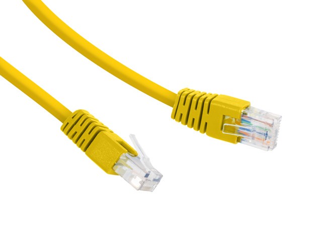 Patch cord Kat.6 UTP 0.25m żółty 