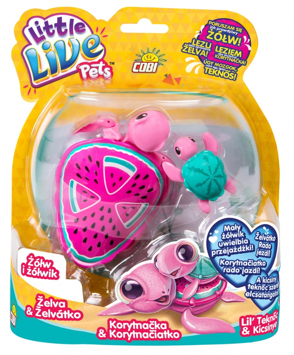 LITTLE LIVE PETS Żółw i żółwik, Różowy