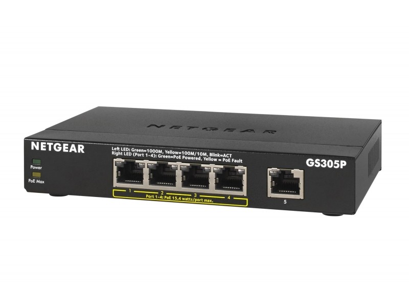 GS305P switch 5xGbE (4xPoE) 