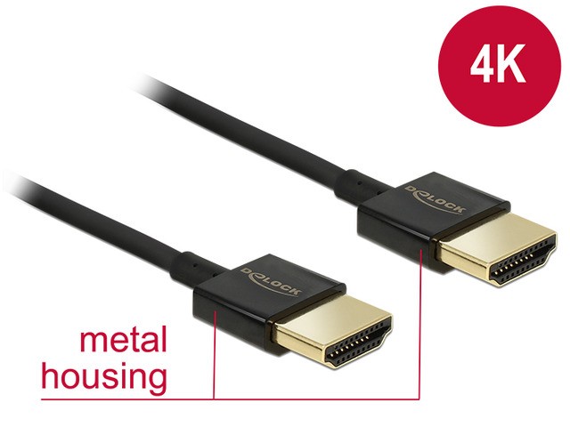 Kabel HDMI-HDMI 4K 3D Ethernet 1m 