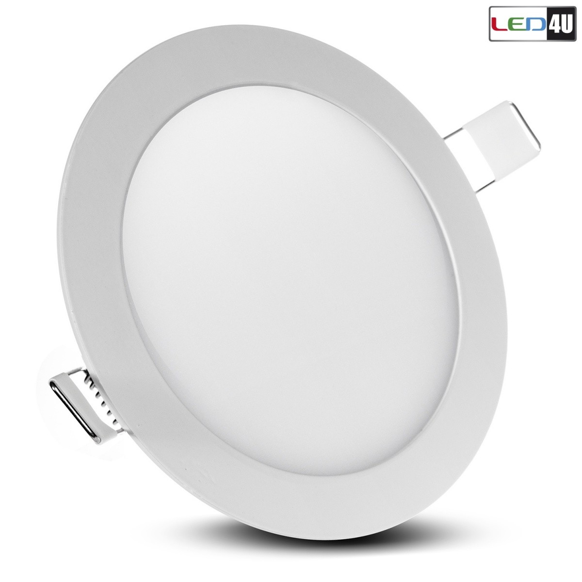 Panel LED sufitowy podtynkowy slim 12W Natural white 4000-4500K Led4U LD153N Fi170*H20mm