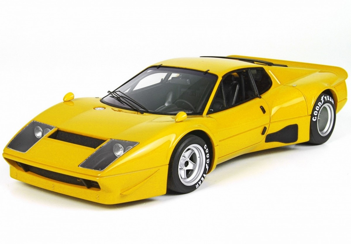 Ferrari 365 GT4 BB with display case (giallo modena/yellow)
