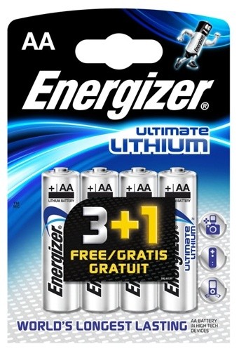 Bateria LITHIUM AA L91 3+1szt. 