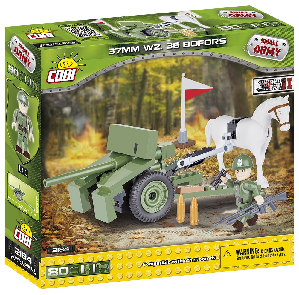 Klocki Small Army Bofors 37 mm wz.36 - szwedzka armata przeciwpancerna