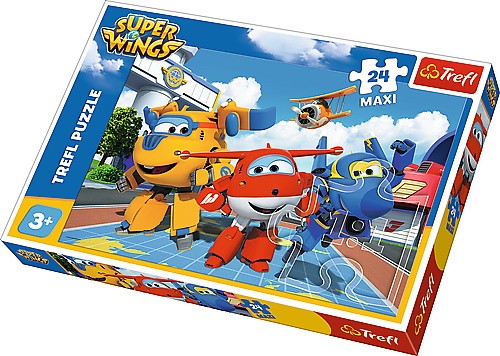 24 elementy Maxi, Wesołe samoloty - Super Wings