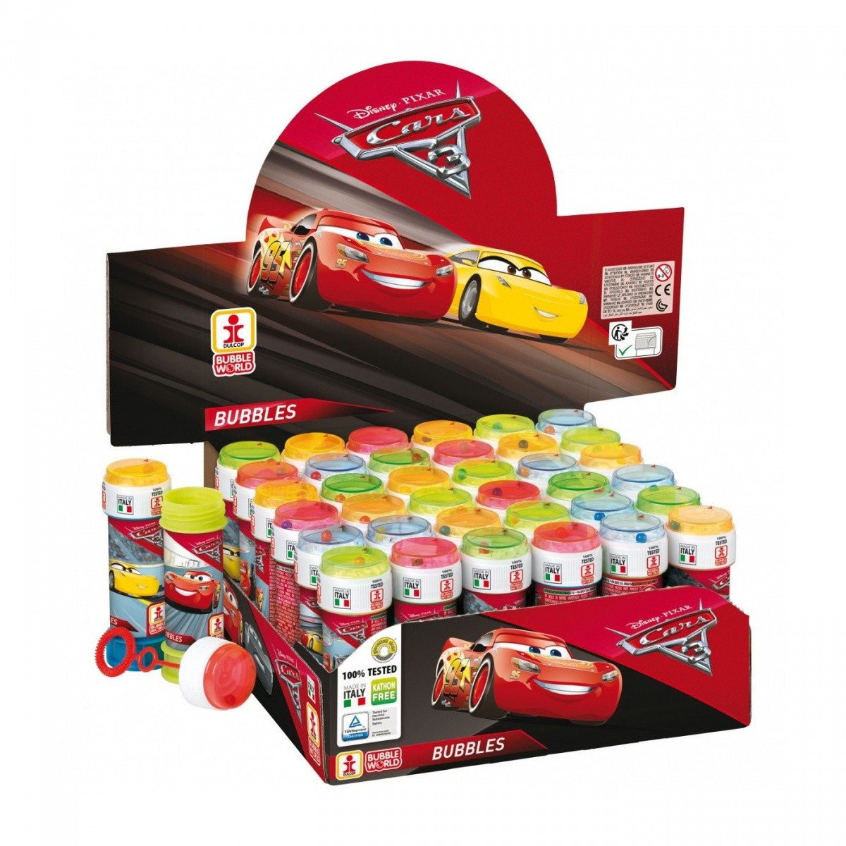 Bańki 60ml/36 sztuk Cars 3