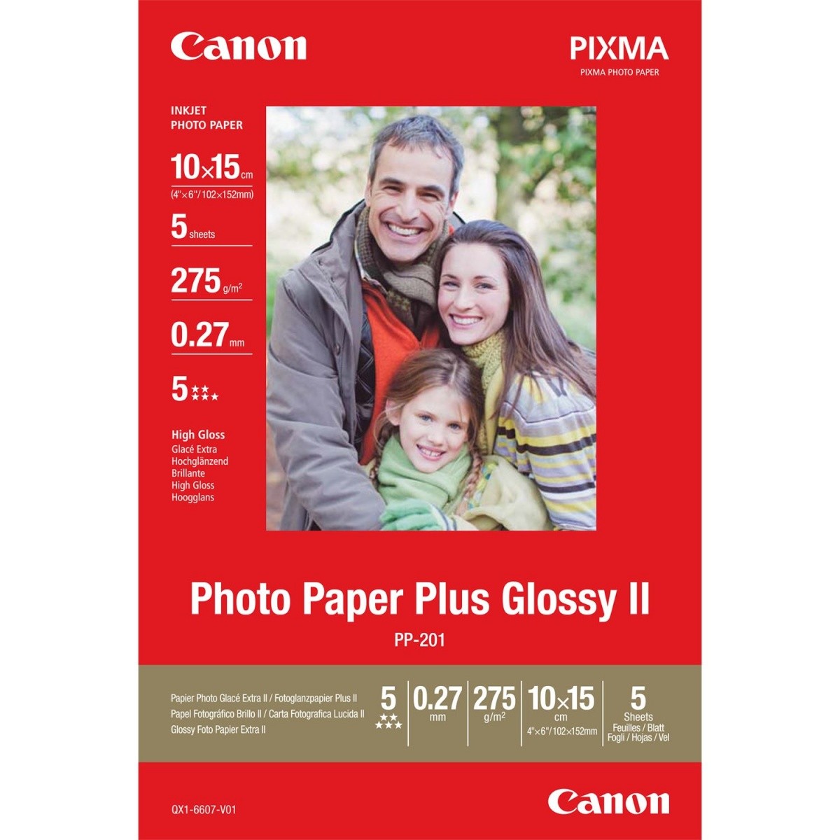 Papier PP201 4x6 2311B053 10x15 5 sheets