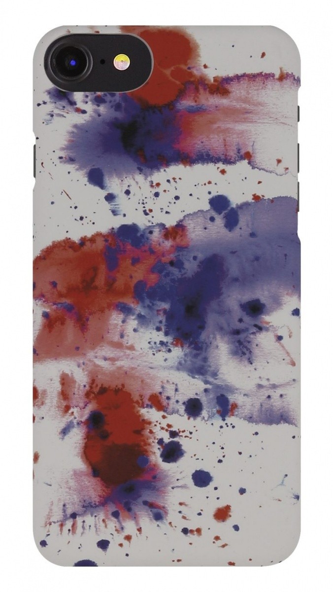 Etui Matt Watercolor iPhone 7 8 fioletowo czerwone