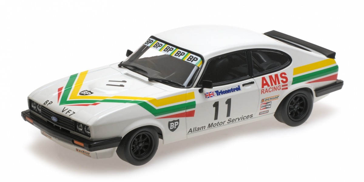 Ford Capri 3,0 Allam Motor Services RAC. #11 J. Allam Winner Silverstone Club Circuit Race BSCC 1979