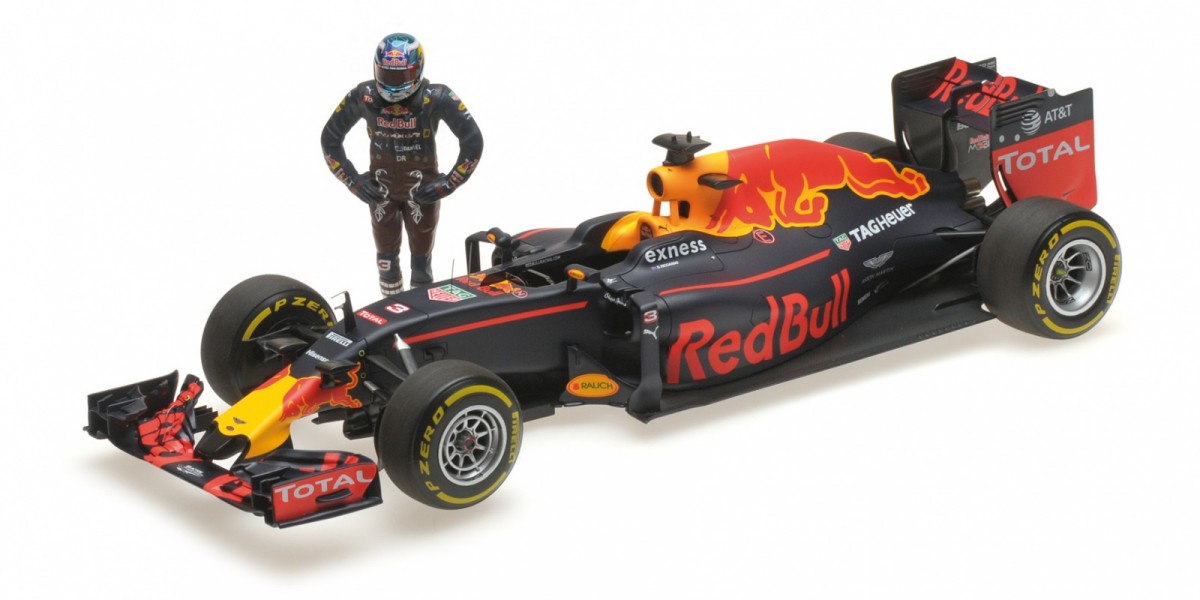 Red Bull Racing TAG Heuer RB12 #3 Daniel Ricciardo Austrian GP 2016 w/Figurine