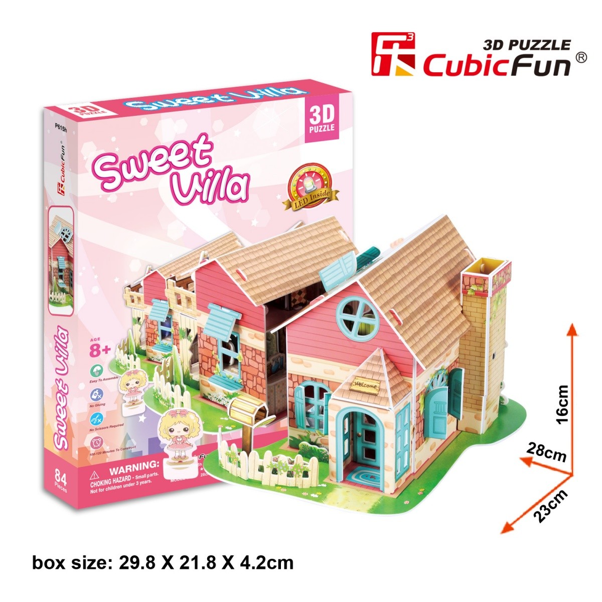 Puzzle 3D Domek dla Lalek 84 elementy