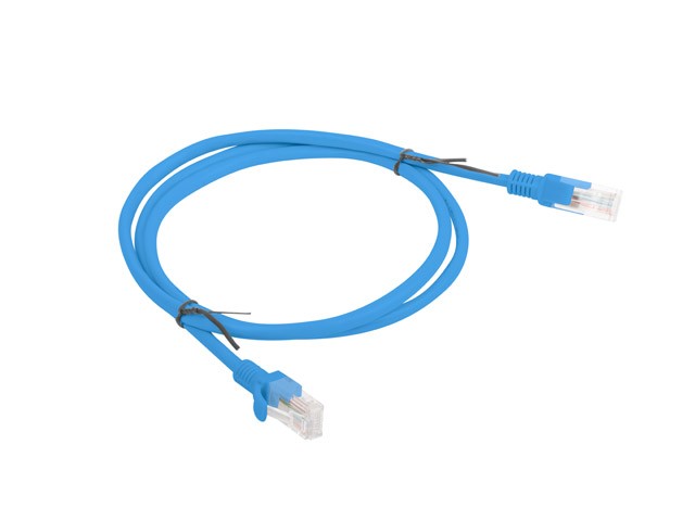 PATCHCORD KAT.5E 1M NIEBIESKI FLUKE PASSED LANBERG